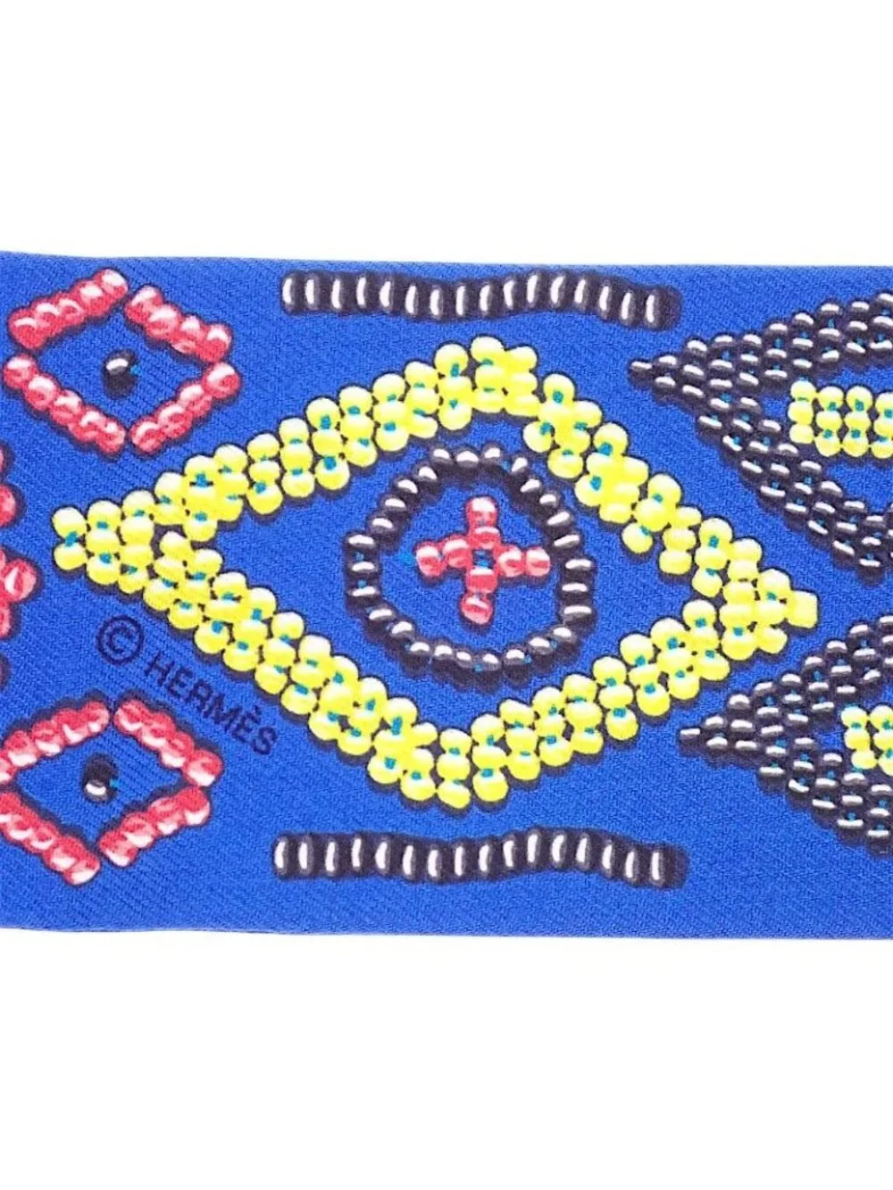 Hermes Kelly en Perles Scarf Silk 100% Blue - Picture 5 of 9